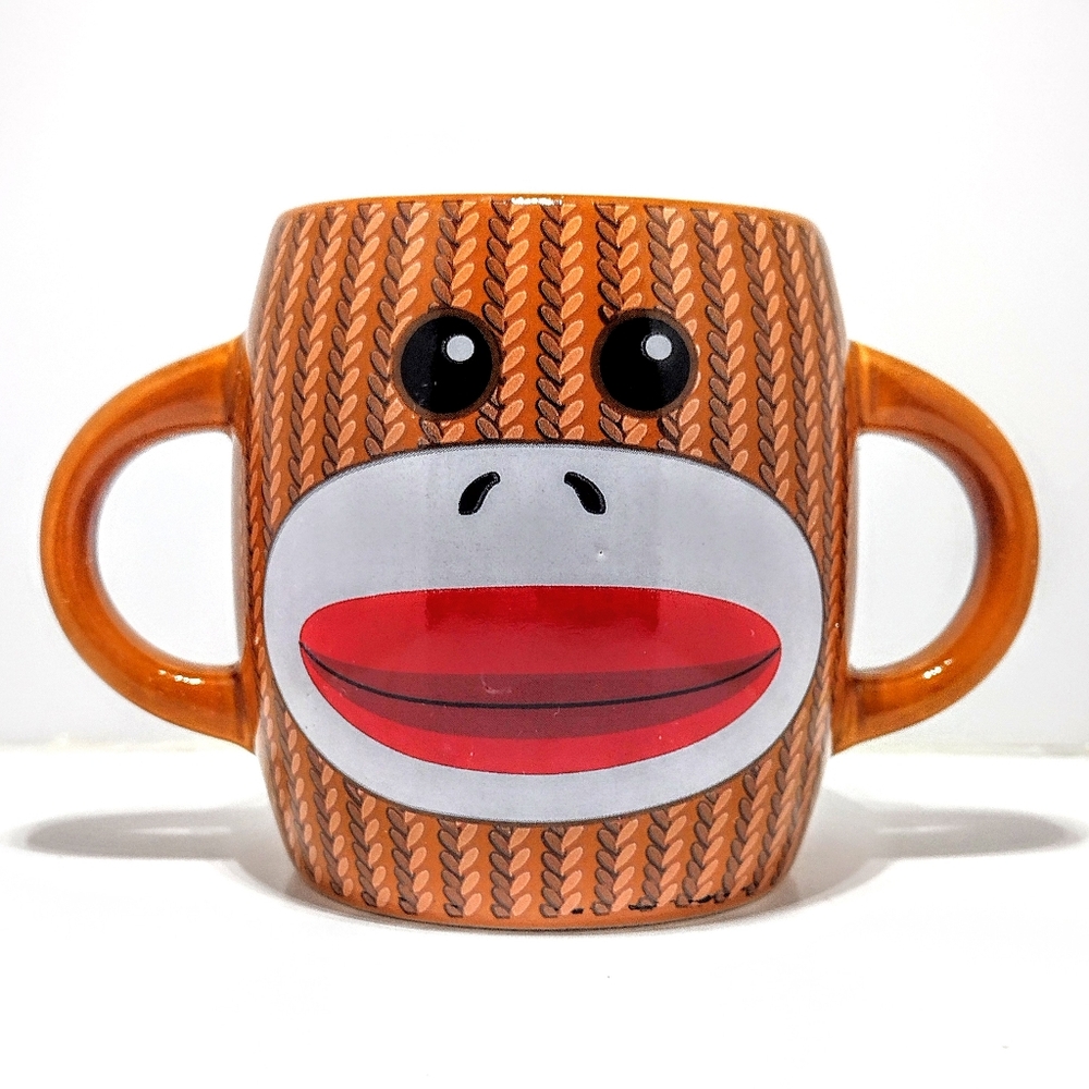 Sock Monkey Coffee Mug by Galerie- Brown